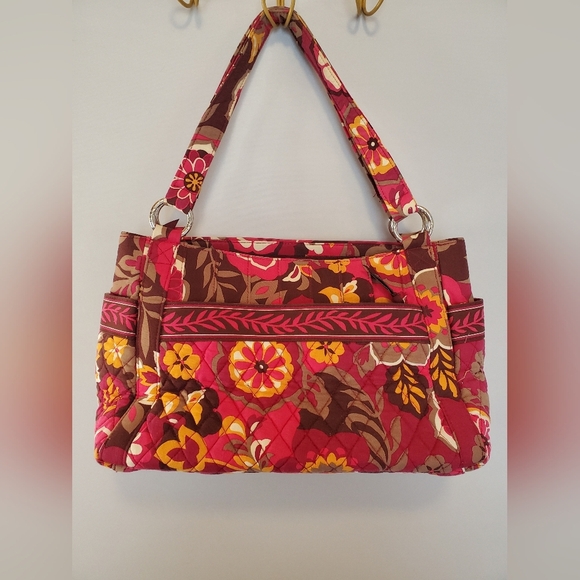 Vera Bradley Floral Shoulder Bag - Pink and Brown - Picture 9 of 9